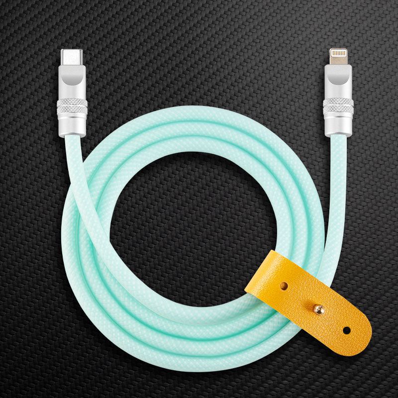 "See Through Chubby" Ultra Soft Transparent Braided Charging Cable