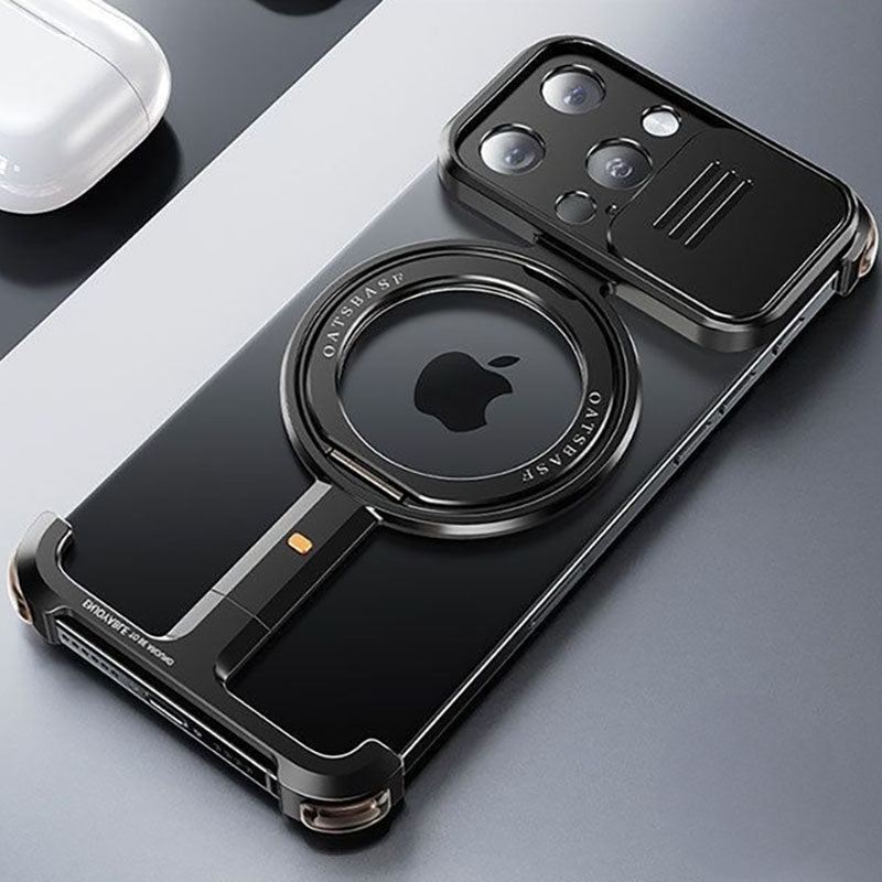 "SlideShield Pro" 360° Rotating Magnetic Stand Protective Case For iPhone
