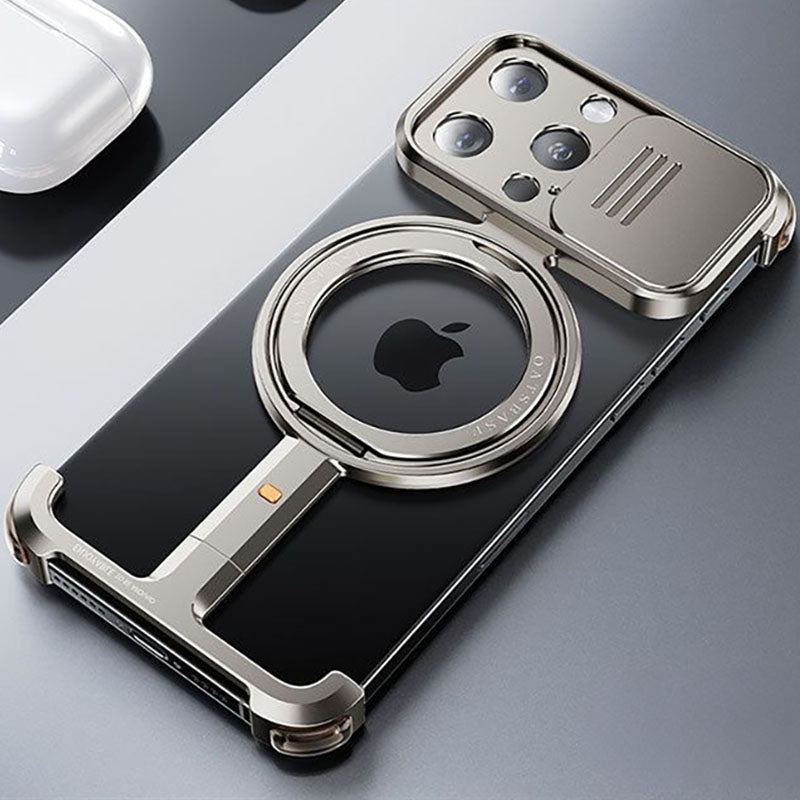 "SlideShield Pro" 360° Rotating Magnetic Stand Protective Case For iPhone