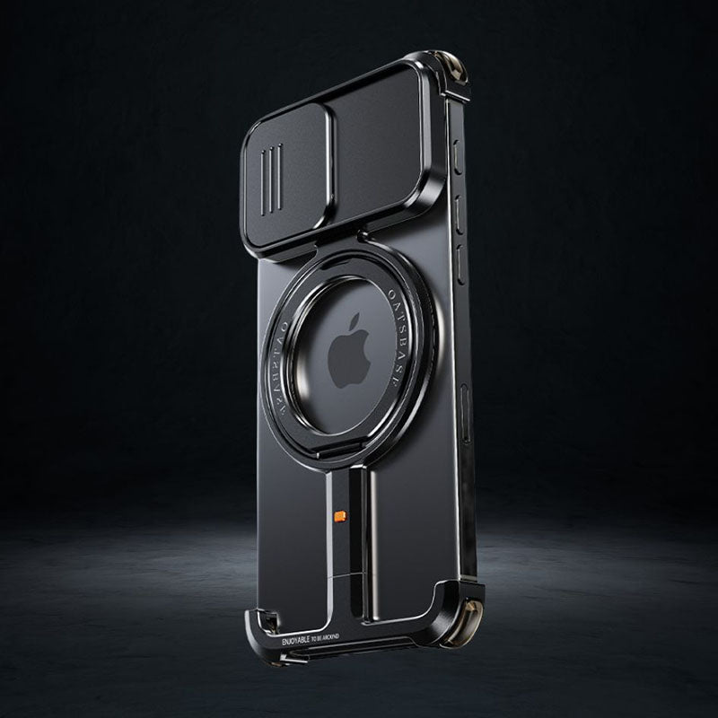"SlideShield Pro" 360° Rotating Magnetic Stand Protective Case For iPhone