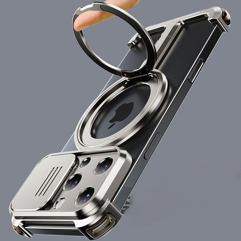 "SlideShield Pro" 360° Rotating Magnetic Stand Protective Case For iPhone