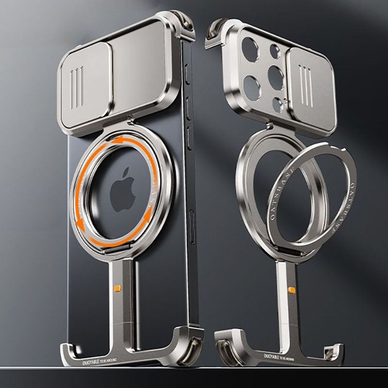 "SlideShield Pro" 360° Rotating Magnetic Stand Protective Case For iPhone