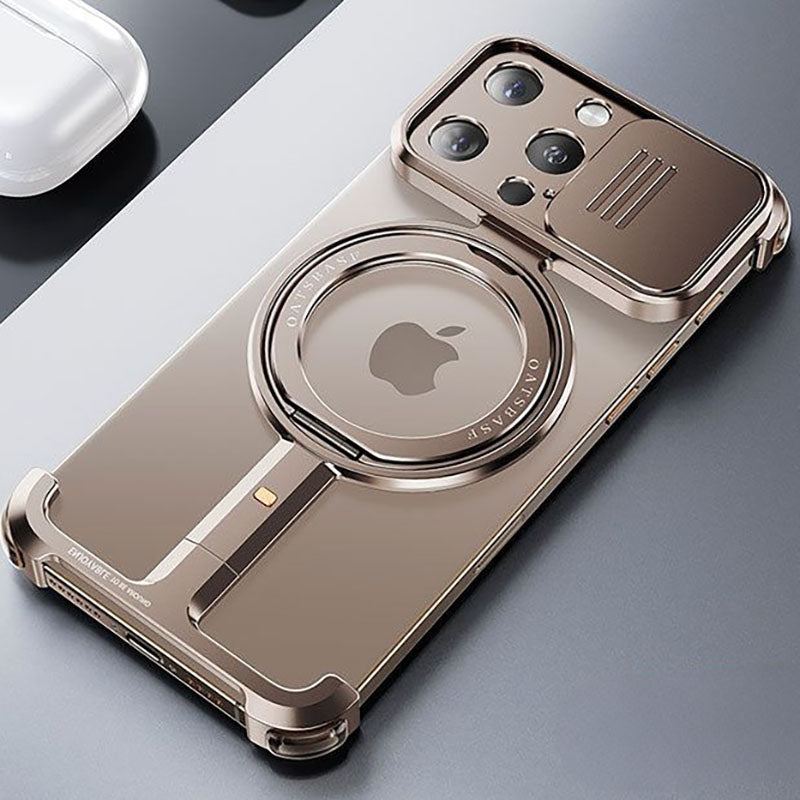 "SlideShield Pro" 360° Rotating Magnetic Stand Protective Case For iPhone