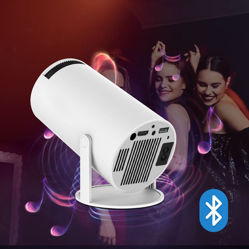 Smart 4K Ultra HD WiFi Projector – Auto Focus & 180° Projection