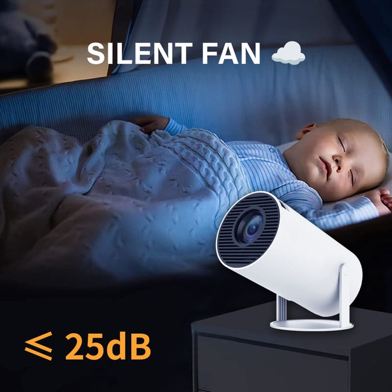 Smart 4K Ultra HD WiFi Projector – Auto Focus & 180° Projection