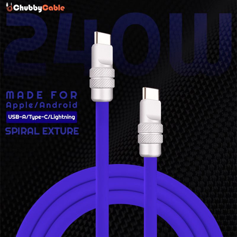 "Spiral Exture" 240W Metal Connect Fast Charging Cable