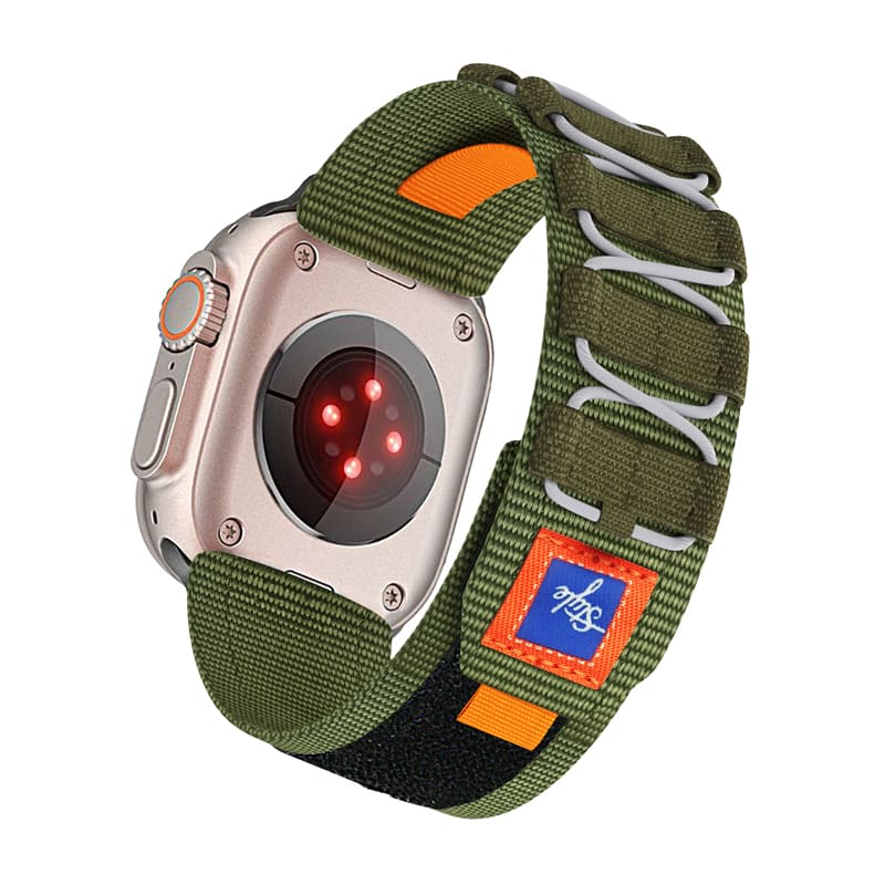 Sports Color Blocking Nylon Woven Band for Apple Watch & Galaxy Watch Ultra