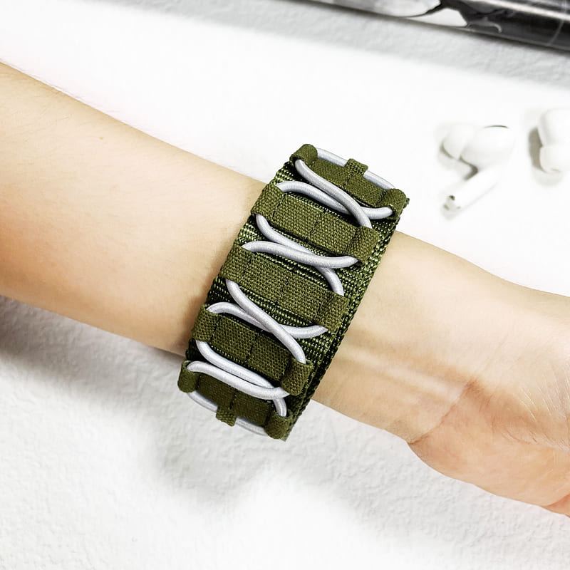 Sports Color Blocking Nylon Woven Band for Apple Watch & Galaxy Watch Ultra