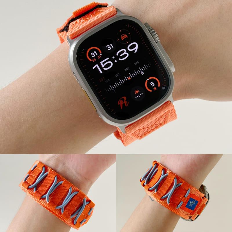 Sports Color Blocking Nylon Woven Band for Apple Watch & Galaxy Watch Ultra