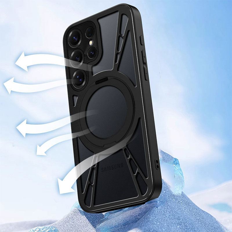 Summer Hollow Heat Dissipation Magnetic Phone Case For Samsung