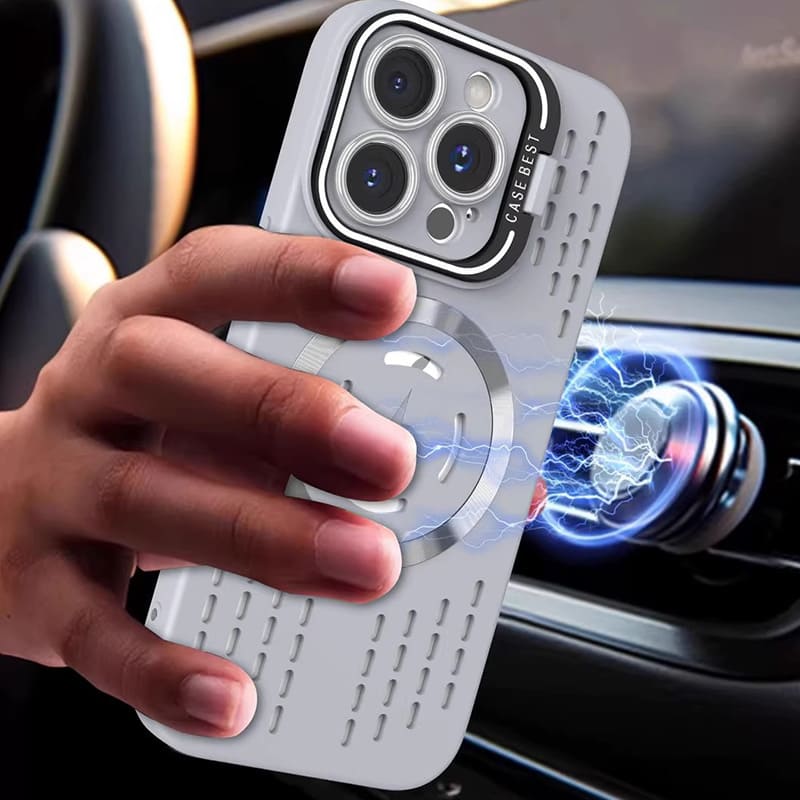 Summer Ventilated Magnetic Stand Phone Case