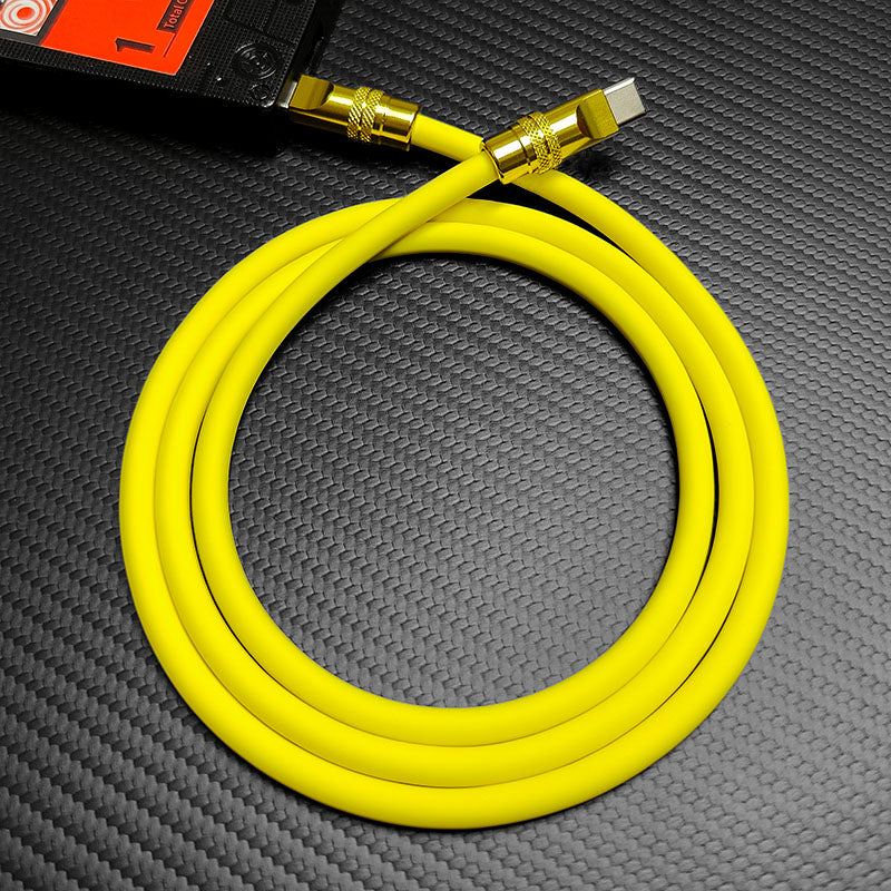 "TechnoGloss" 240W Reflective Shine Charge Cable C+Lightning