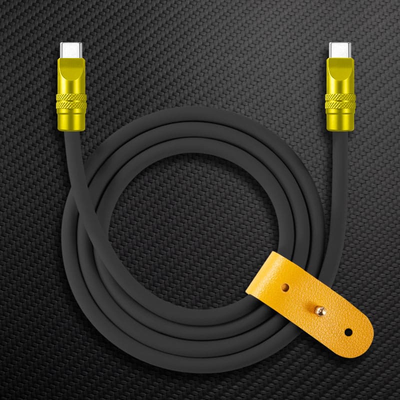 "TechnoGloss" 240W Reflective Shine Charge Cable C+Lightning