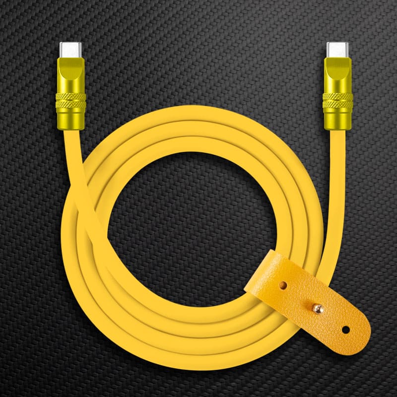 "TechnoGloss" 240W Reflective Shine Charge Cable C+Lightning