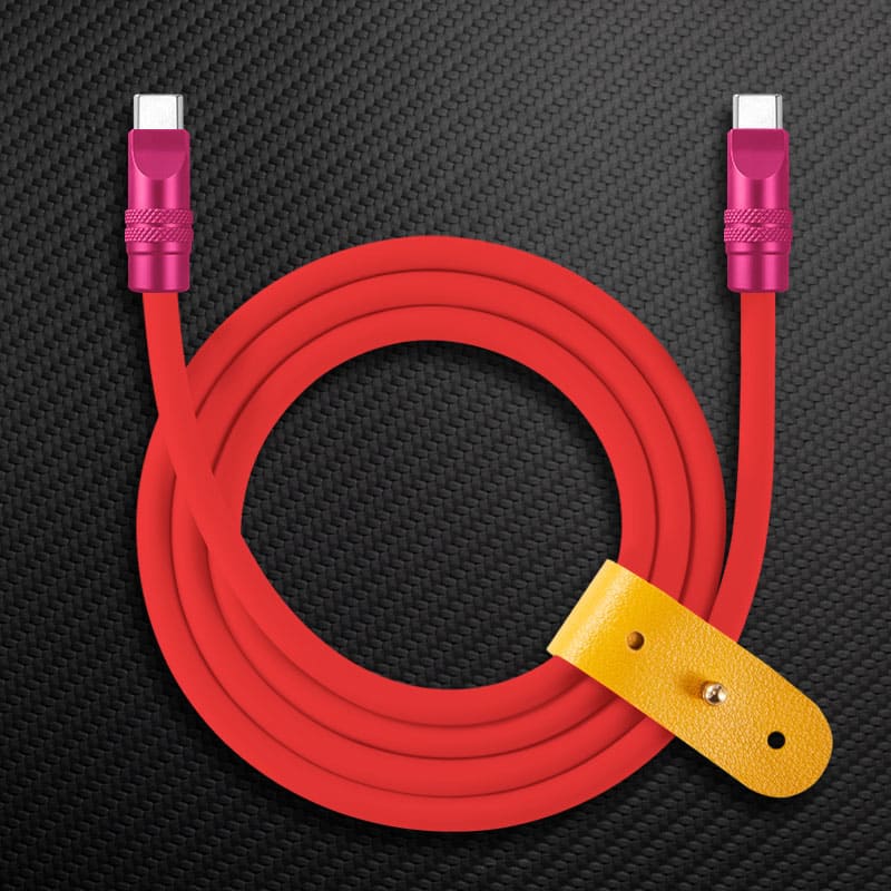 "TechnoGloss" 240W Reflective Shine Charge Cable C+Lightning
