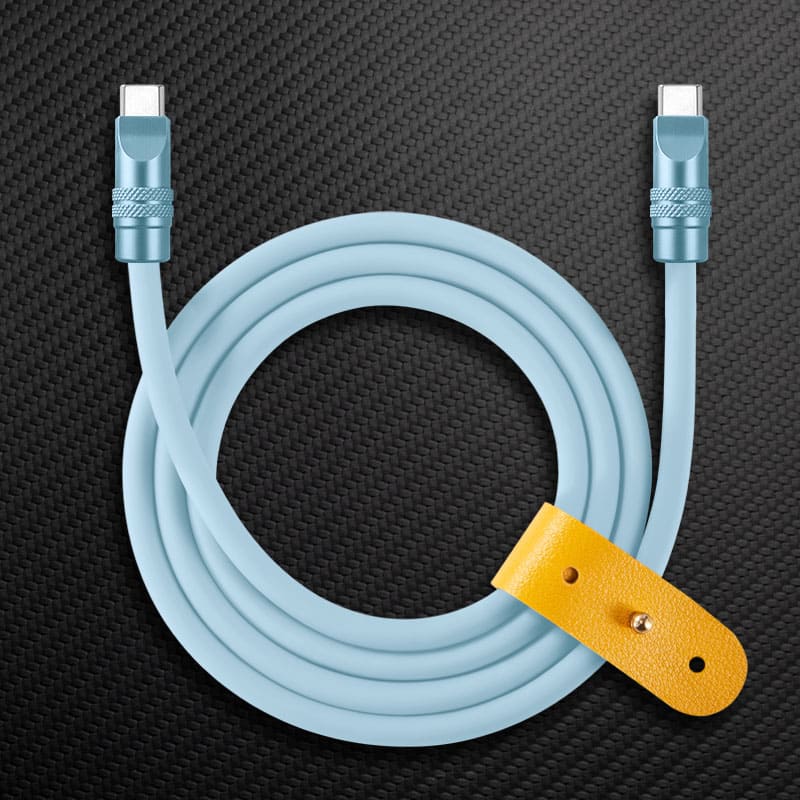 "TechnoGloss" 240W Reflective Shine Charge Cable C+Lightning