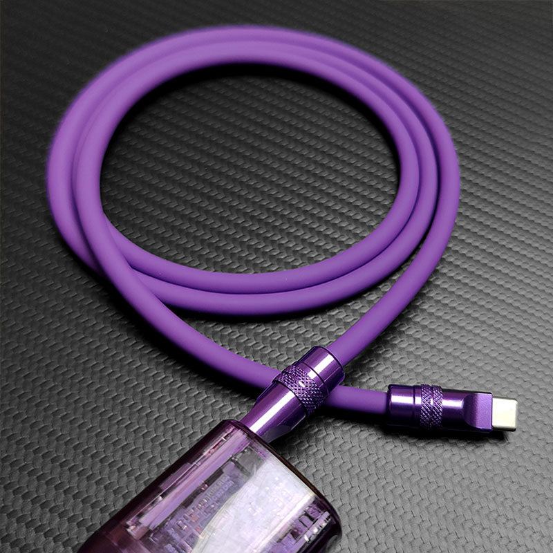 "TechnoGloss" 240W Reflective Shine Charge Cable C+Lightning
