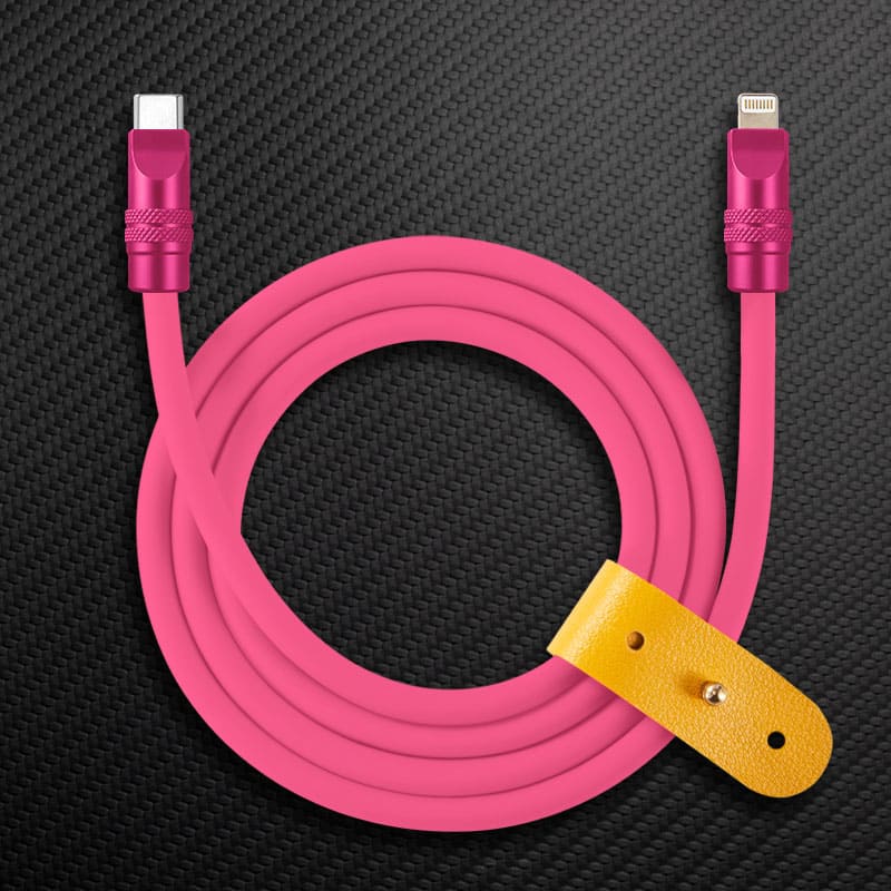 "TechnoGloss" 240W Reflective Shine Charge Cable C+Lightning
