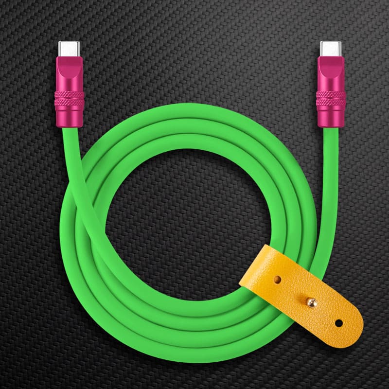 "TechnoGloss" 240W Reflective Shine Charge Cable C+Lightning
