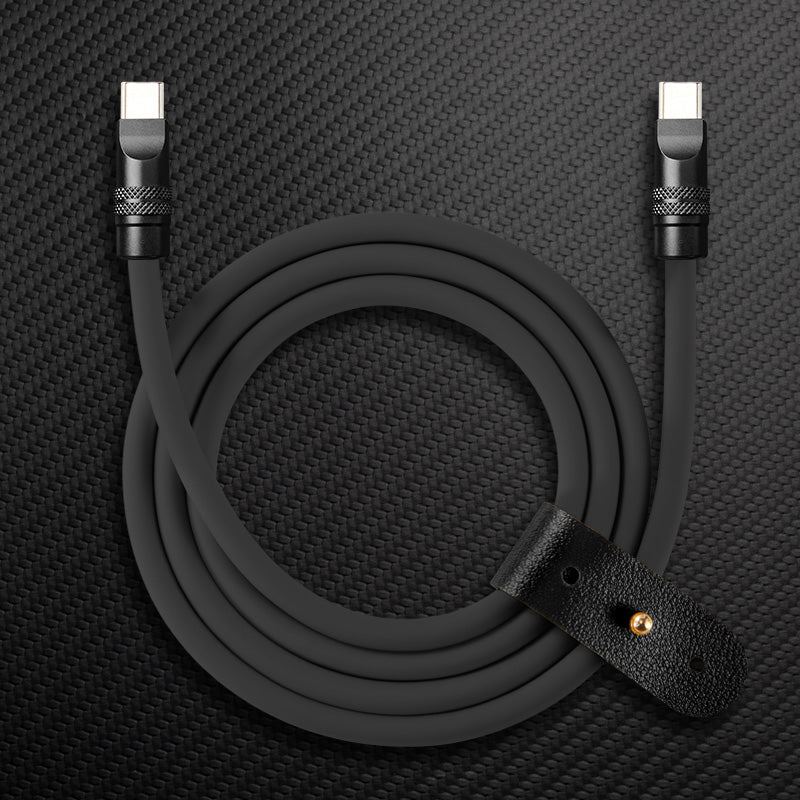 "TechnoGloss" 240W Reflective Shine Charge Cable C+Lightning