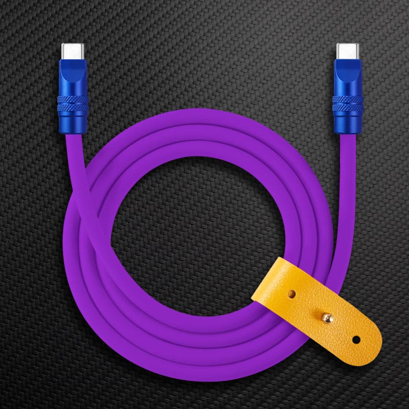 "TechnoGloss" 240W Reflective Shine Charge Cable C+Lightning