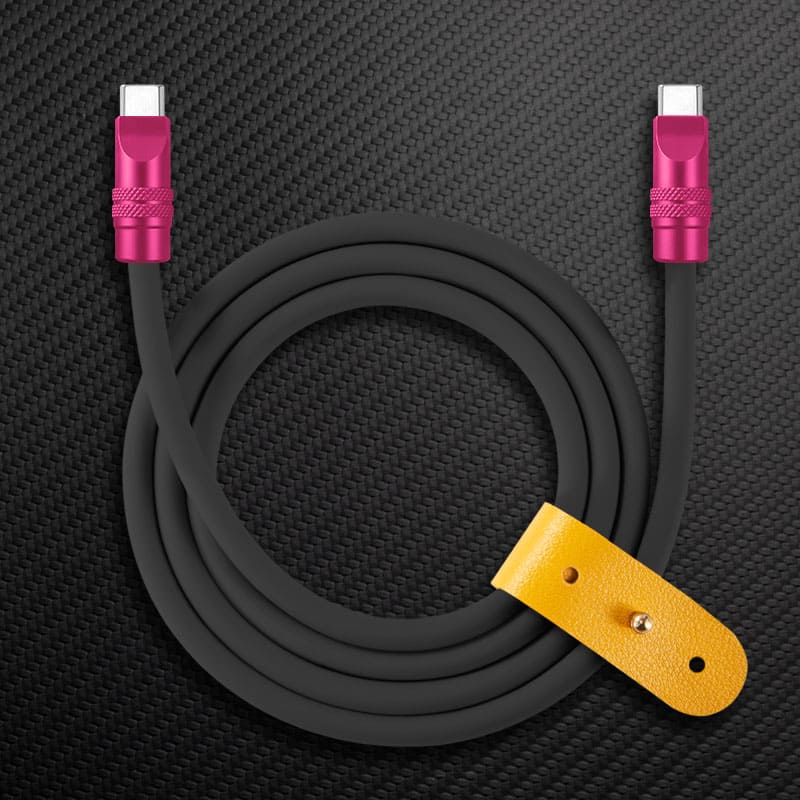 "TechnoGloss" 240W Reflective Shine Charge Cable C+Lightning