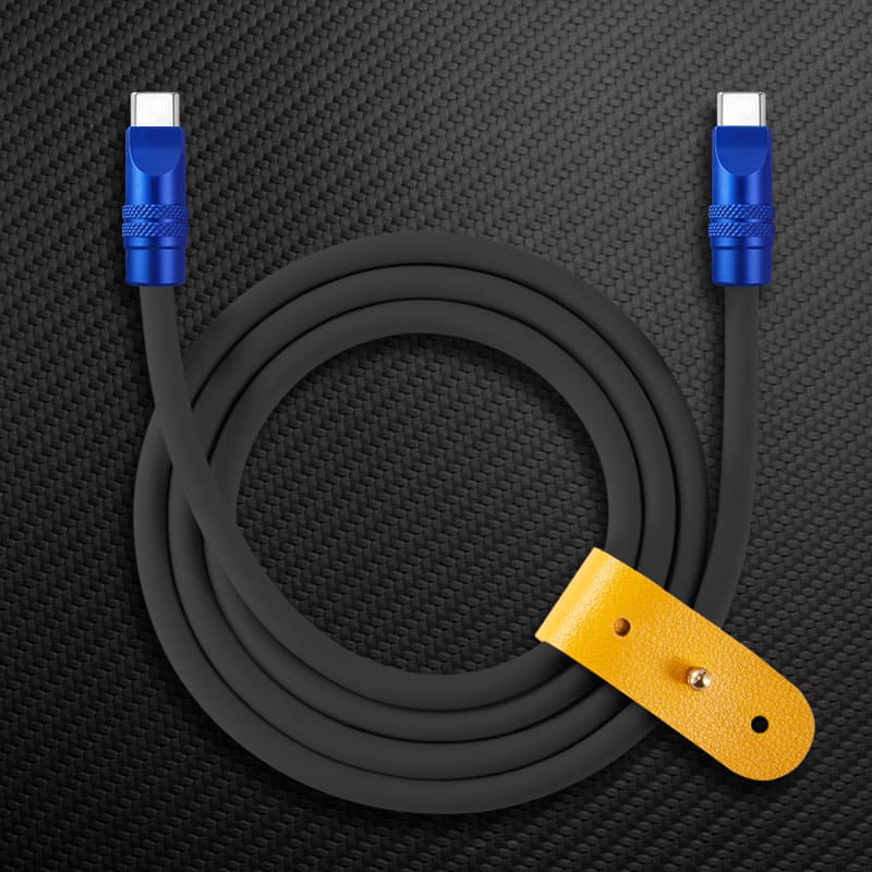 "TechnoGloss" 240W Reflective Shine Charge Cable C+Lightning