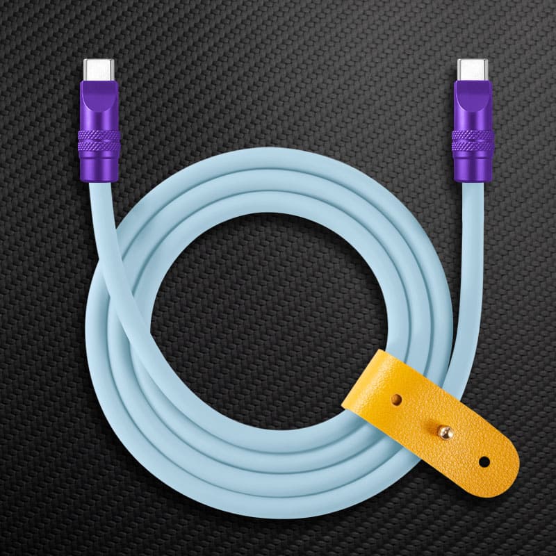 "TechnoGloss" 240W Reflective Shine Charge Cable C+Lightning