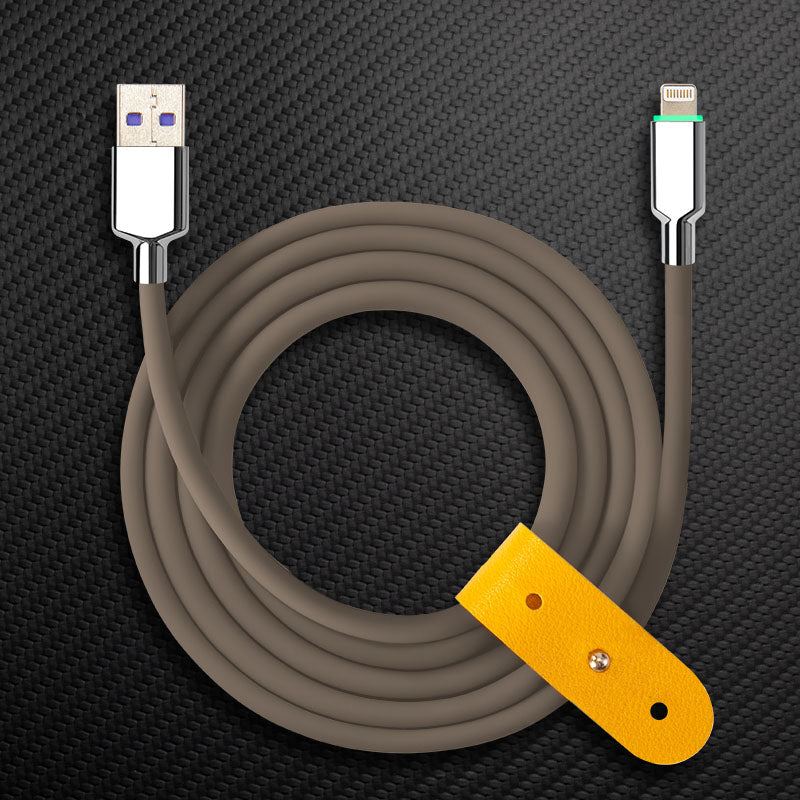 "Thin Chubby" 100W Smart Light Charging Cable With Mirrored & Frosted Connector