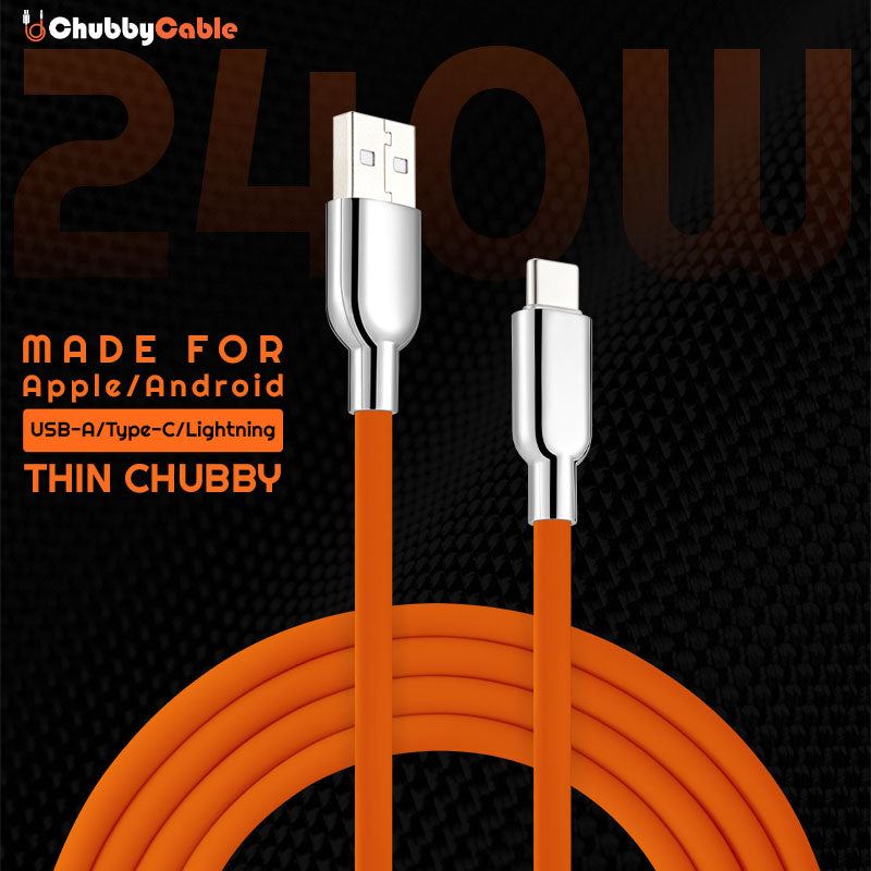 "Thin Chubby" 240W Charging Cable With Mirrored Connector