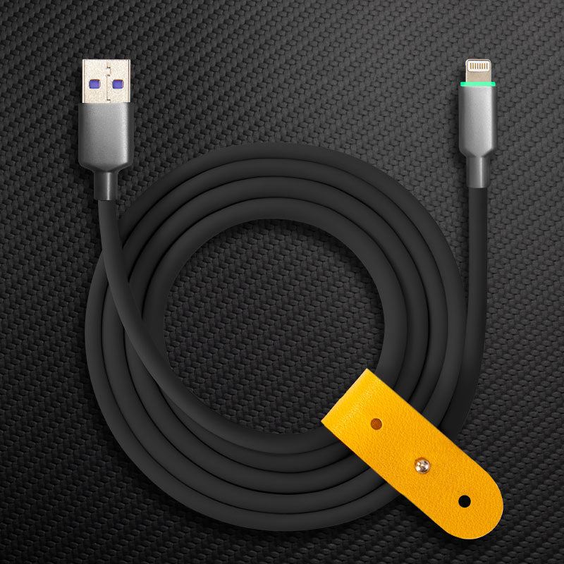 "Thin Chubby" 240W Smart Light Charging Cable With Mirrored & Frosted Connector