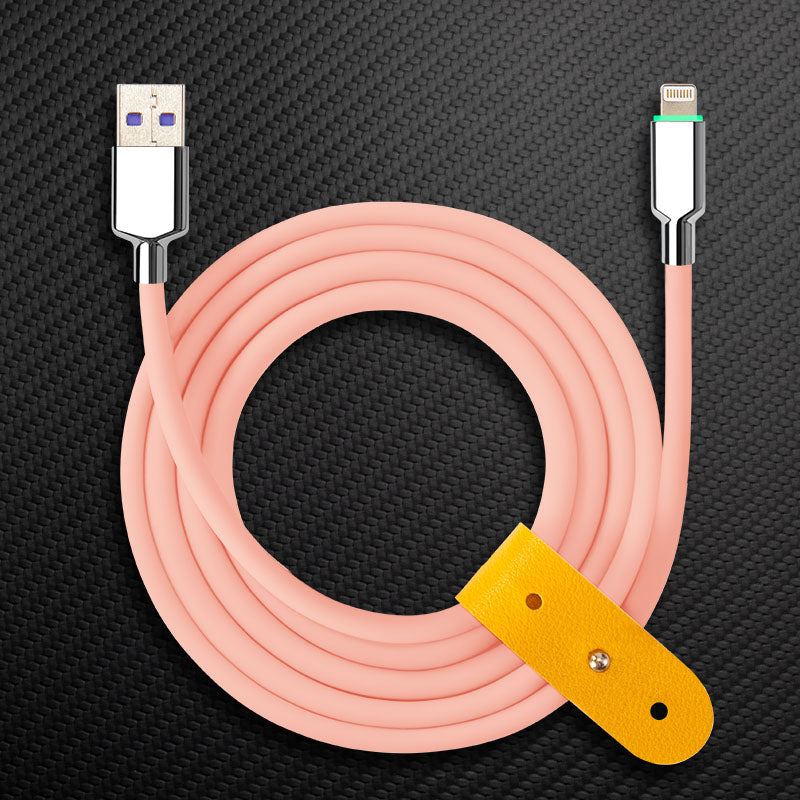 "Thin Chubby" 240W Smart Light Charging Cable With Mirrored & Frosted Connector