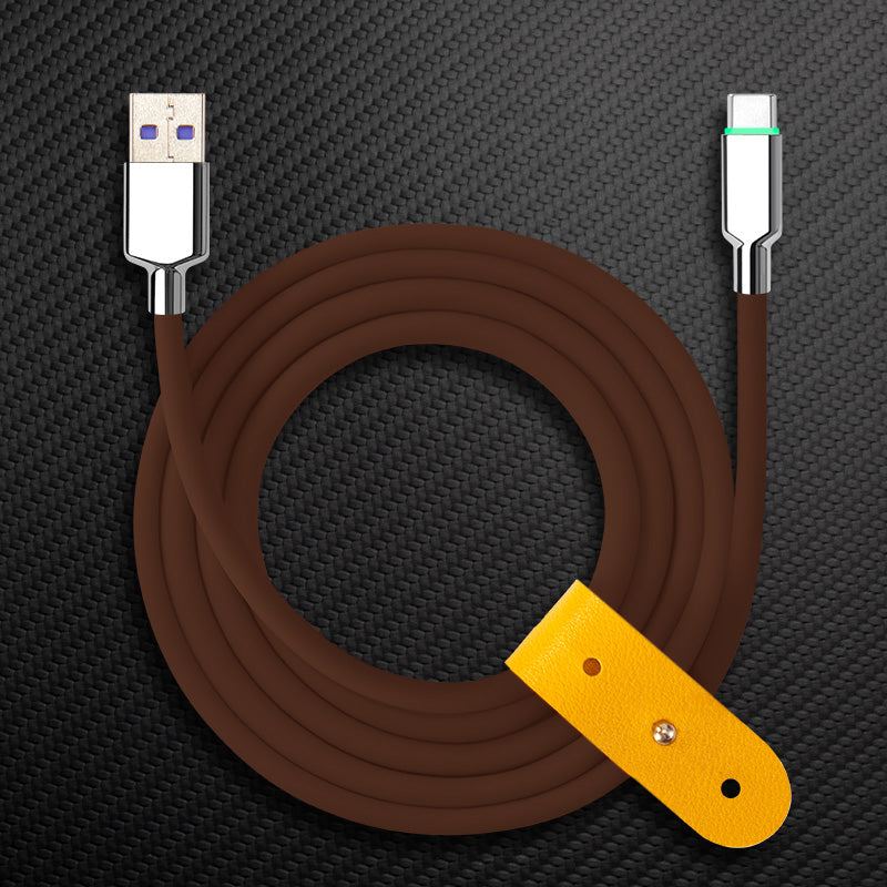 "Thin Chubby" 240W Smart Light Charging Cable With Mirrored & Frosted Connector