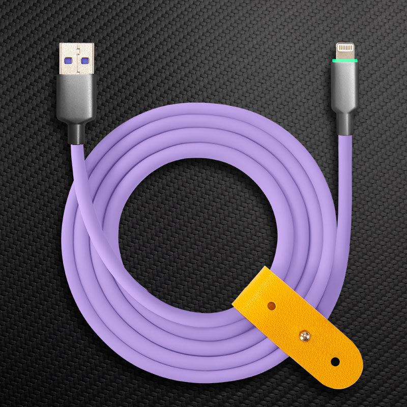 "Thin Chubby" 240W Smart Light Charging Cable With Mirrored & Frosted Connector