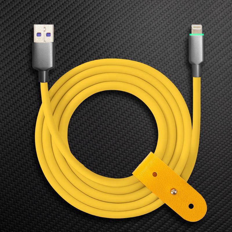 "Thin Chubby" 240W Smart Light Charging Cable With Mirrored & Frosted Connector