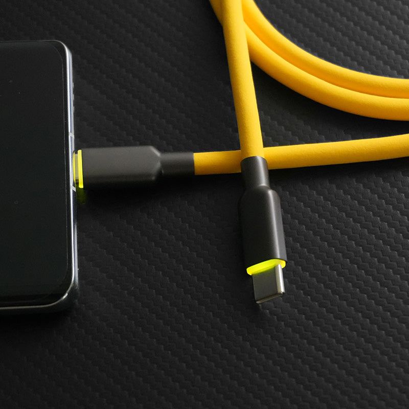 "Thin Chubby" 240W Smart Light Charging Cable With Mirrored & Frosted Connector