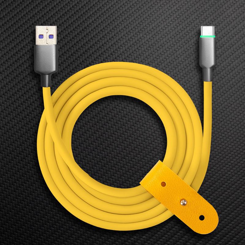 "Thin Chubby" 240W Smart Light Charging Cable With Mirrored & Frosted Connector
