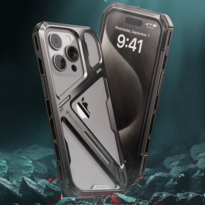 Titanium Alloy Hollow - out iPhone Case | Military - grade Drop Protection