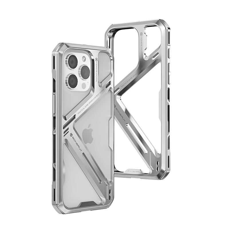Titanium Alloy Hollow - out iPhone Case | Military - grade Drop Protection
