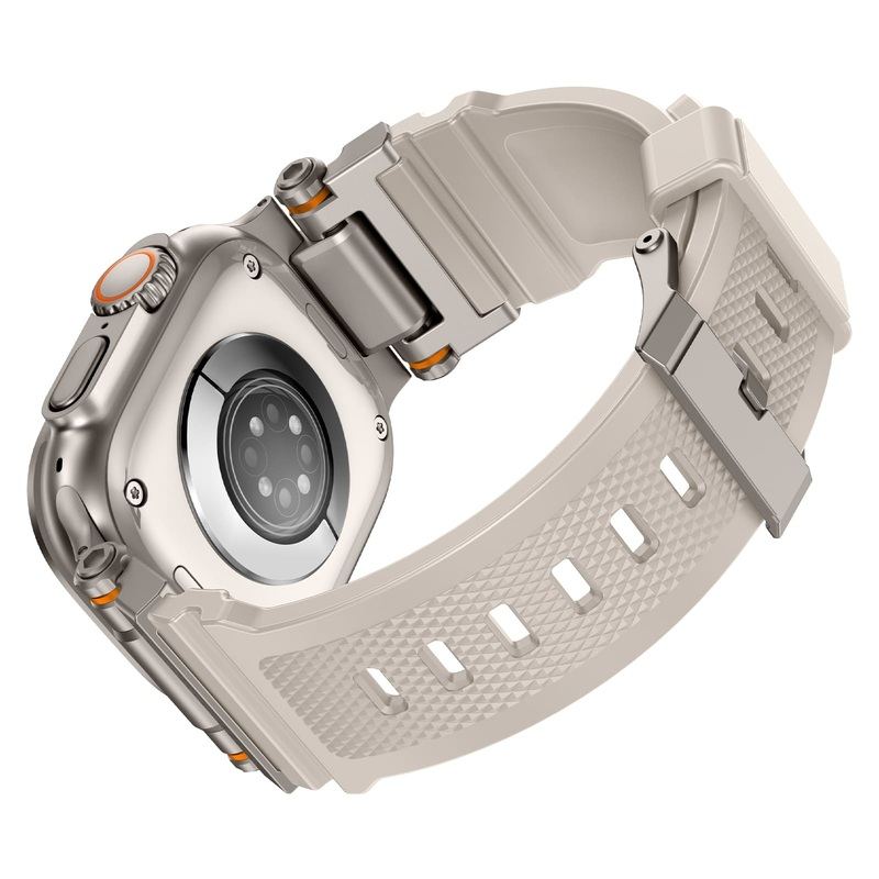 "Titanium Engraving" Silicone Band With Titanium Connector For Apple Watch