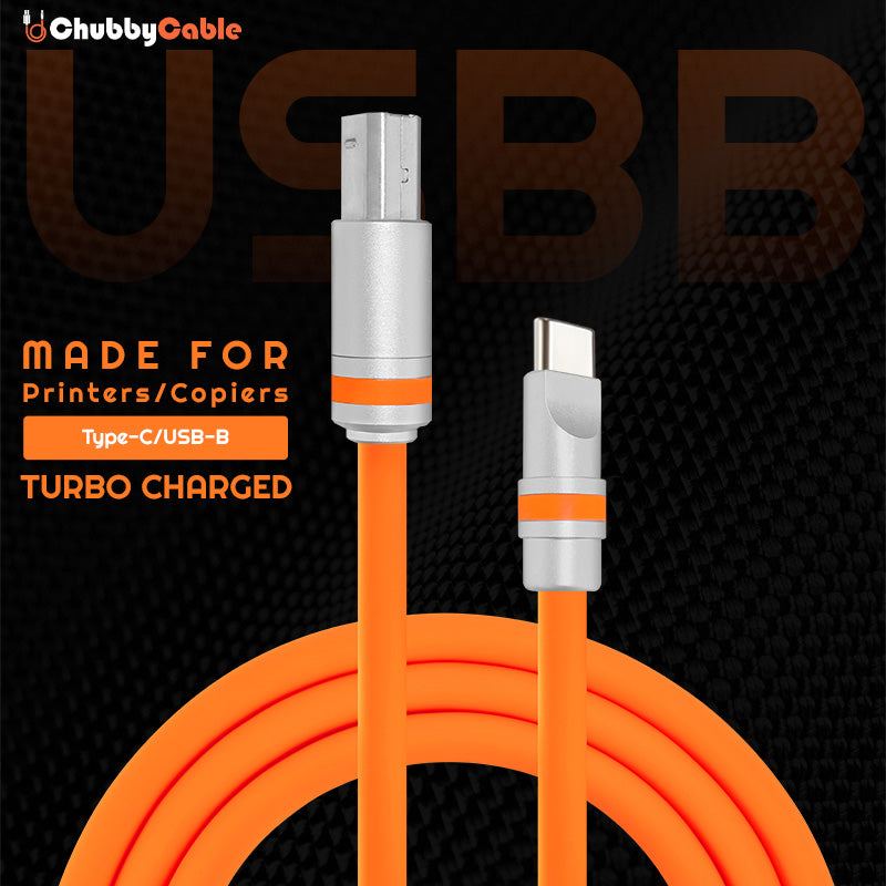 "Turbo Charged" Type C to USB-B Fast Transfer Printer Cable