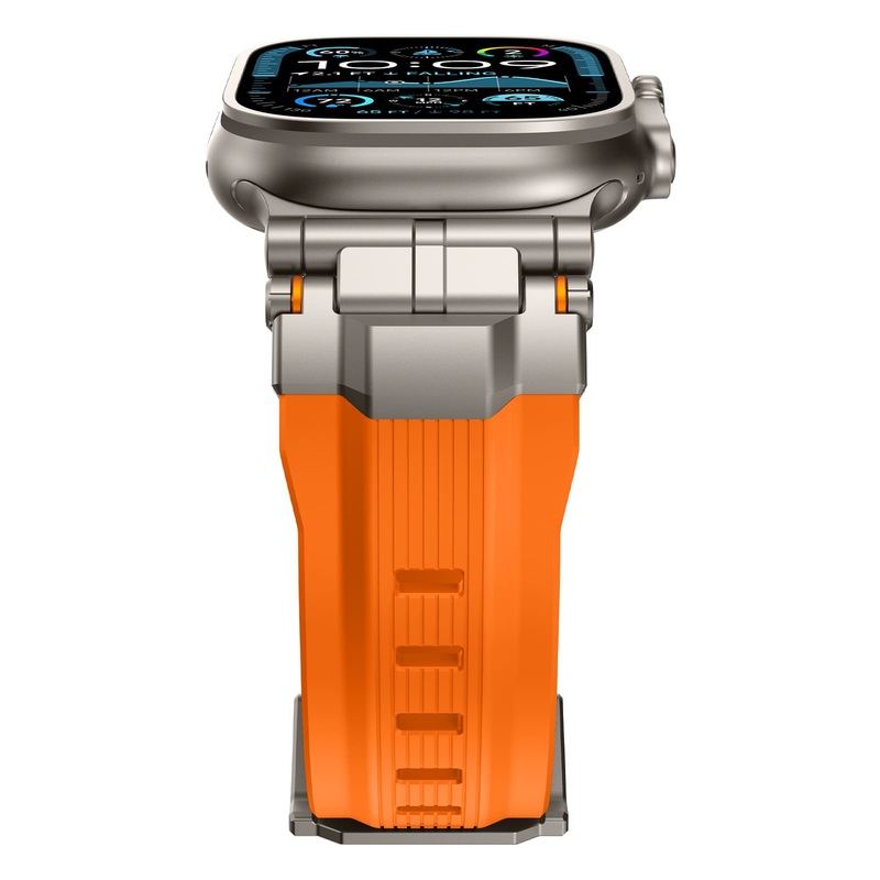 "Ultimate Luxury" Silicone Band With Titanium Connector For Apple Watch