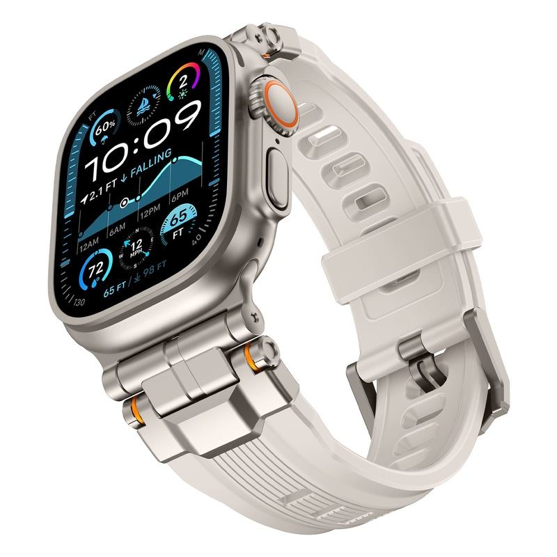 "Ultimate Luxury" Silicone Band With Titanium Connector For Apple Watch