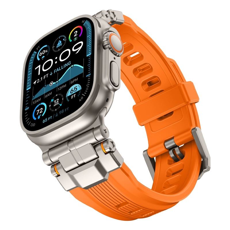 "Ultimate Luxury" Silicone Band With Titanium Connector For Apple Watch