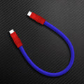 Ultra-Soft Braided 240W Color-Blocked Short Charging Cable