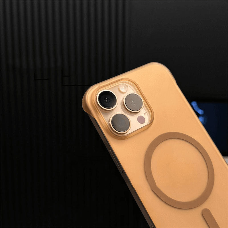 Ultra-Thin Borderless Frosted Magnetic Phone Case For iPhone