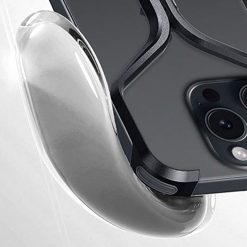 X-Shaped Metal Hollow Frameless Phone Case Designed For iPhone