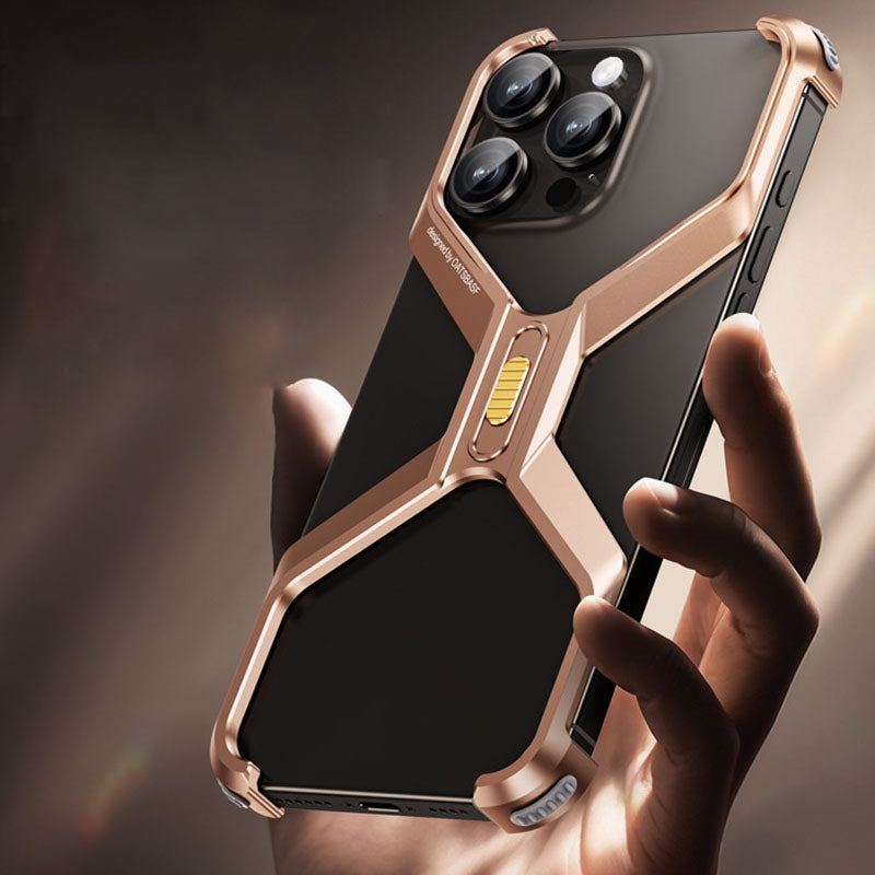 X-Shaped Metal Quick-Release Case for iPhone