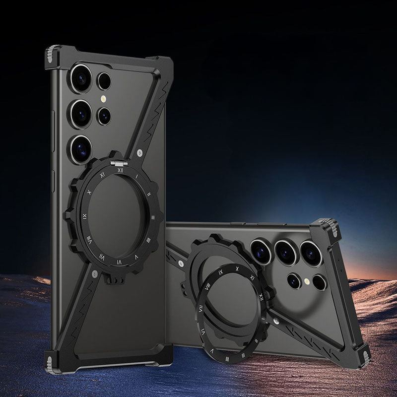 Z-Shaped Metal Heat Dissipation Magnetic Bracket Mobile Phone Case