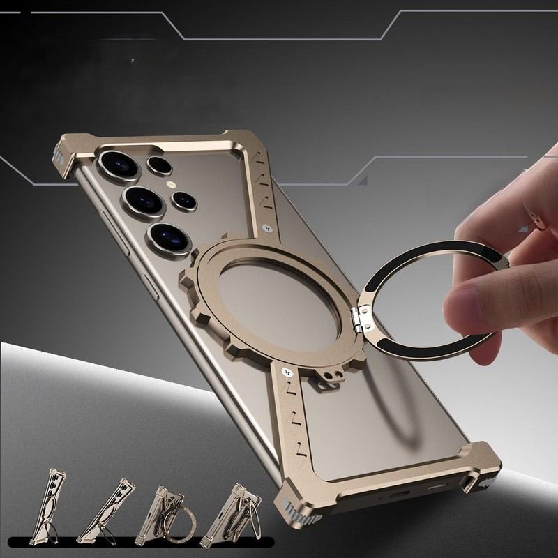 Z-Shaped Metal Heat Dissipation Magnetic Bracket Mobile Phone Case